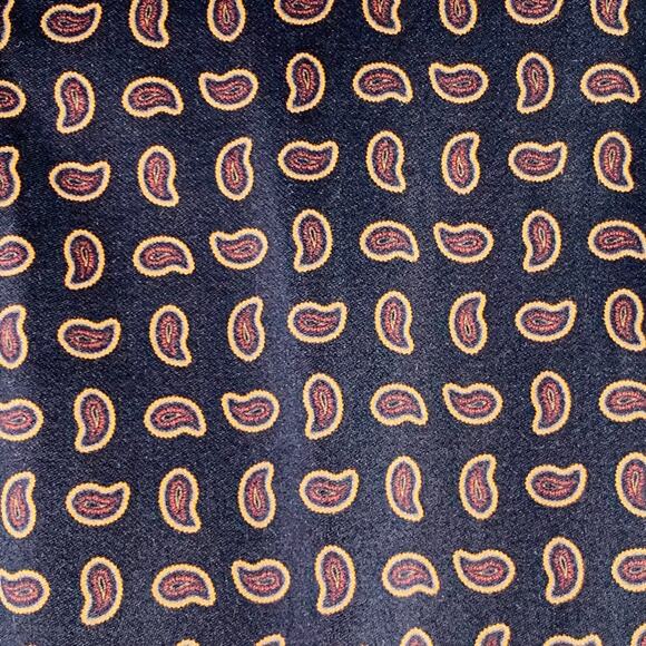 ALEXANDER MCQUEEN Size 34 Black Red Yellow Paisley Wool Silk Dress Pants - Picture 2 of 9